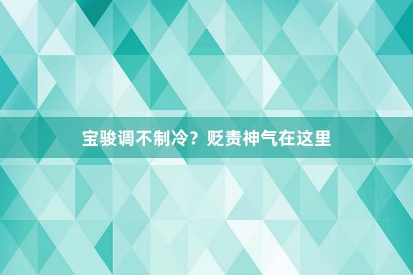 宝骏调不制冷？贬责神气在这里